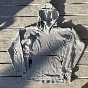 Melanzana Light Gray Micro-Grid Hoodie